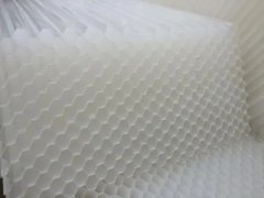 采用蜂窩斜管填料處理污水。